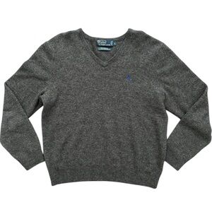 Polo by Ralph Lauren Gray V-Neck Sweater